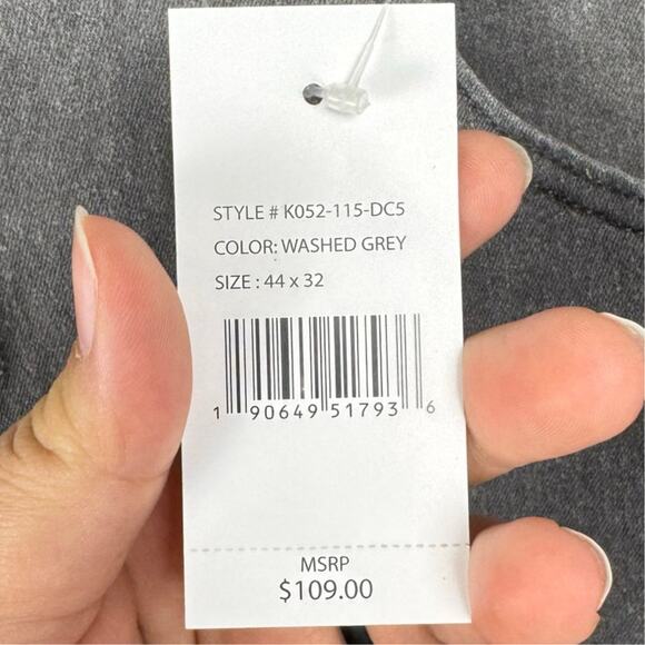 Jachs New York Washed Gray Slim Fit Stretch Denim Size 44x32 - Picture 8 of 8